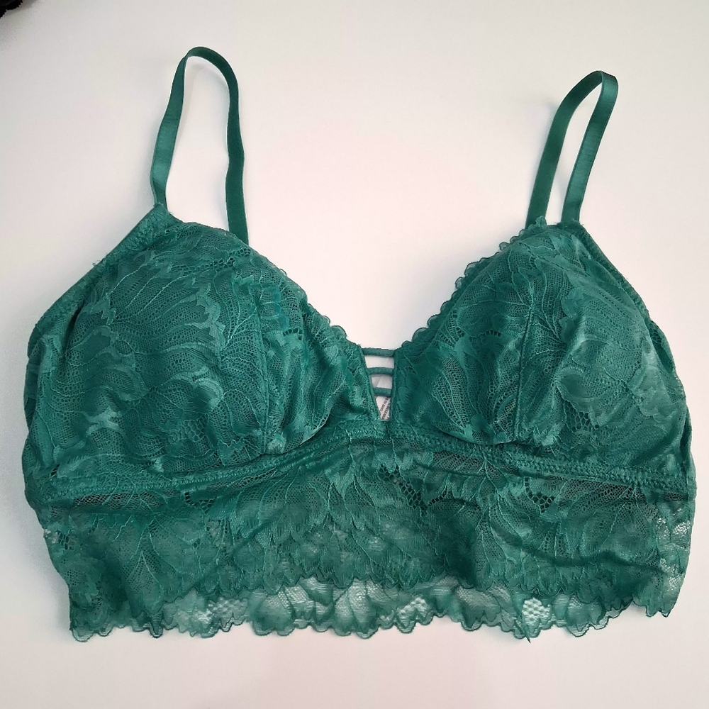 ☮️Auden Light Teal Lace Raceback Bralette